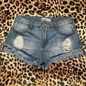 Almost Famous Distressed Denim Shorts